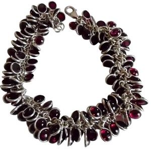 Silpada Garnet Cha Cha Bracelet RARE!!
